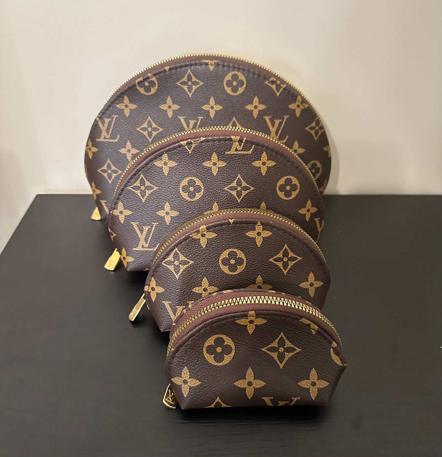 Brown Monogram Makeup Pouch Set of 4