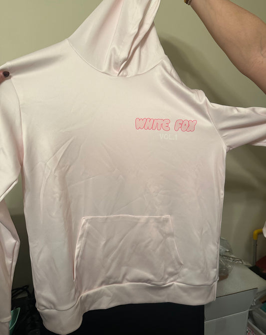 Light Pink White 🦊 Hoodie