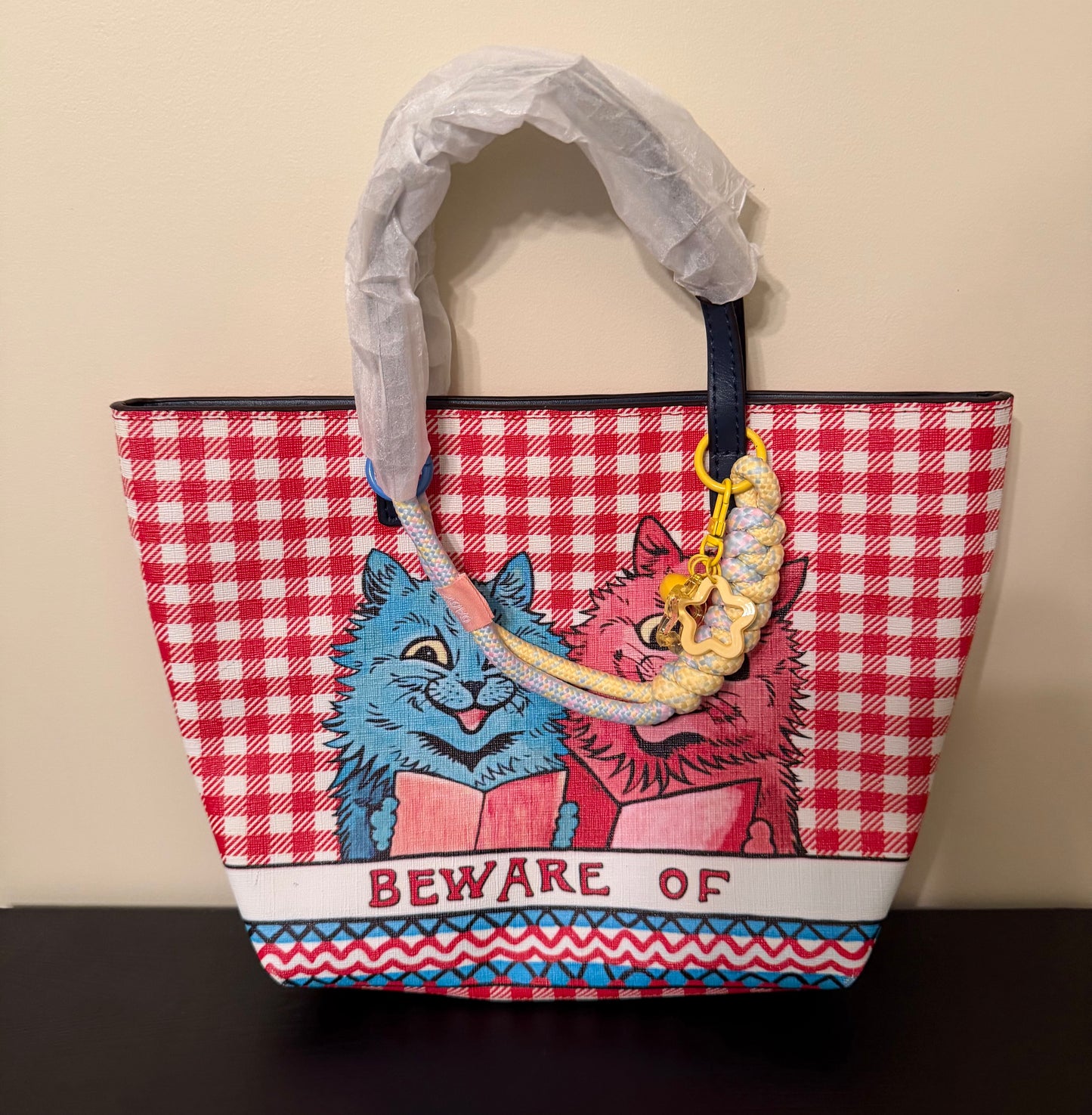 Double G Red/Blue Cat Mini Tote