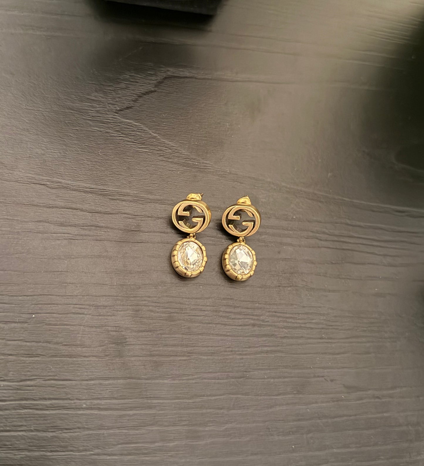 Double G Gold Bling Earrings
