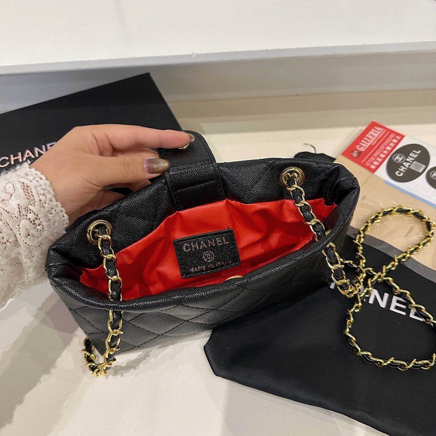 Double C Black Siena Crossbody Bag