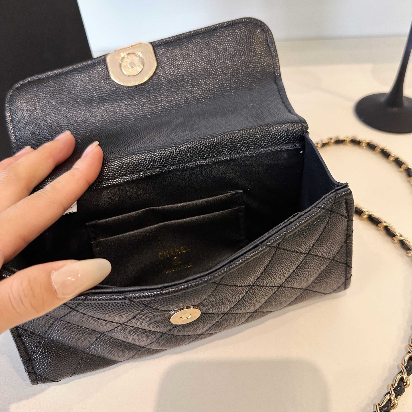 Double C Black Aria Crossbody Bag