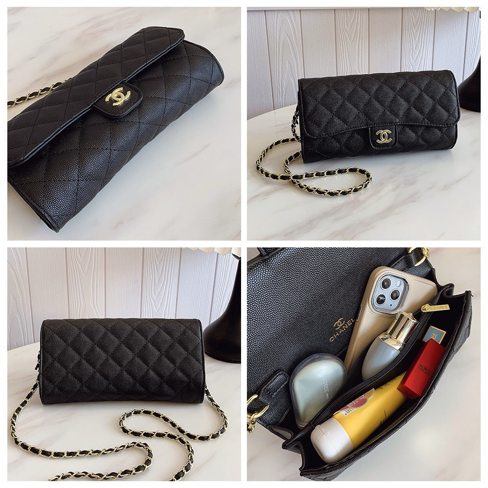 Double C Quilted Wallet Bags