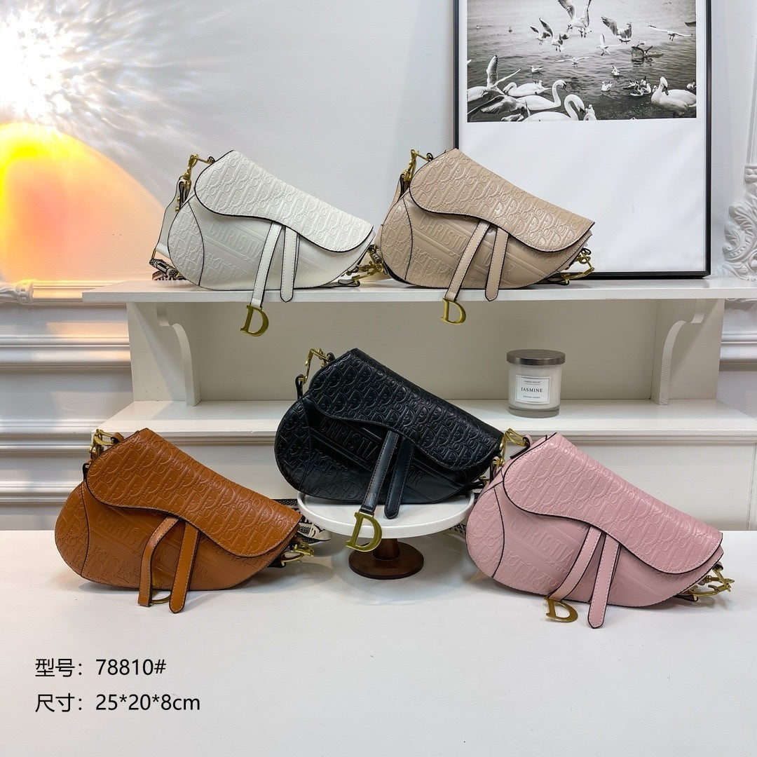 BF - 💿 Shiny Monogram Curve Saddle Bags