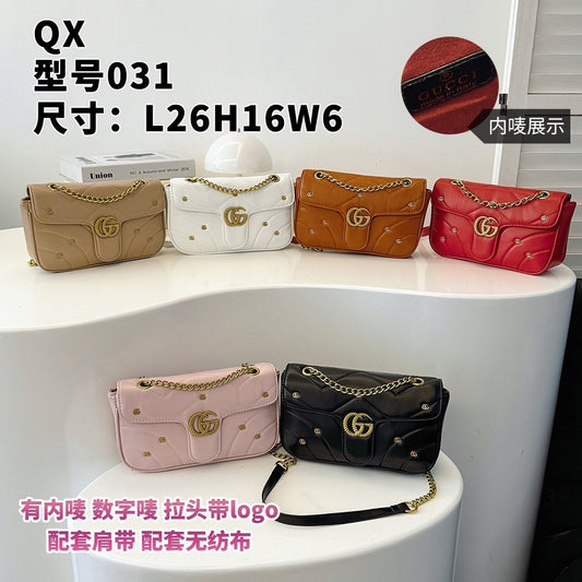 BF - Double G Mont Quilted Shoulder Bags (Small, Mini Logos)