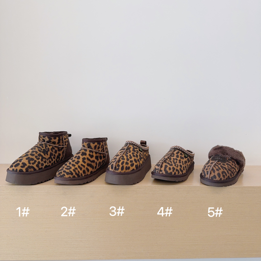 U G G Brown Leopard Winter Shoes