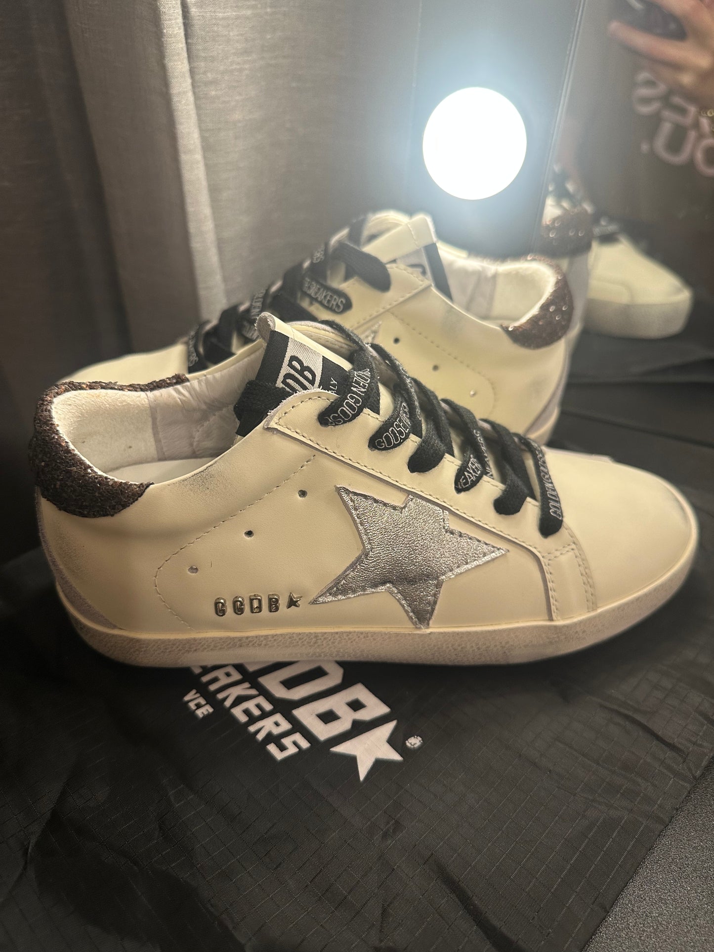 Brown & Silver Vintage Star Sneakers - EUR37 (Women’s 6.5)