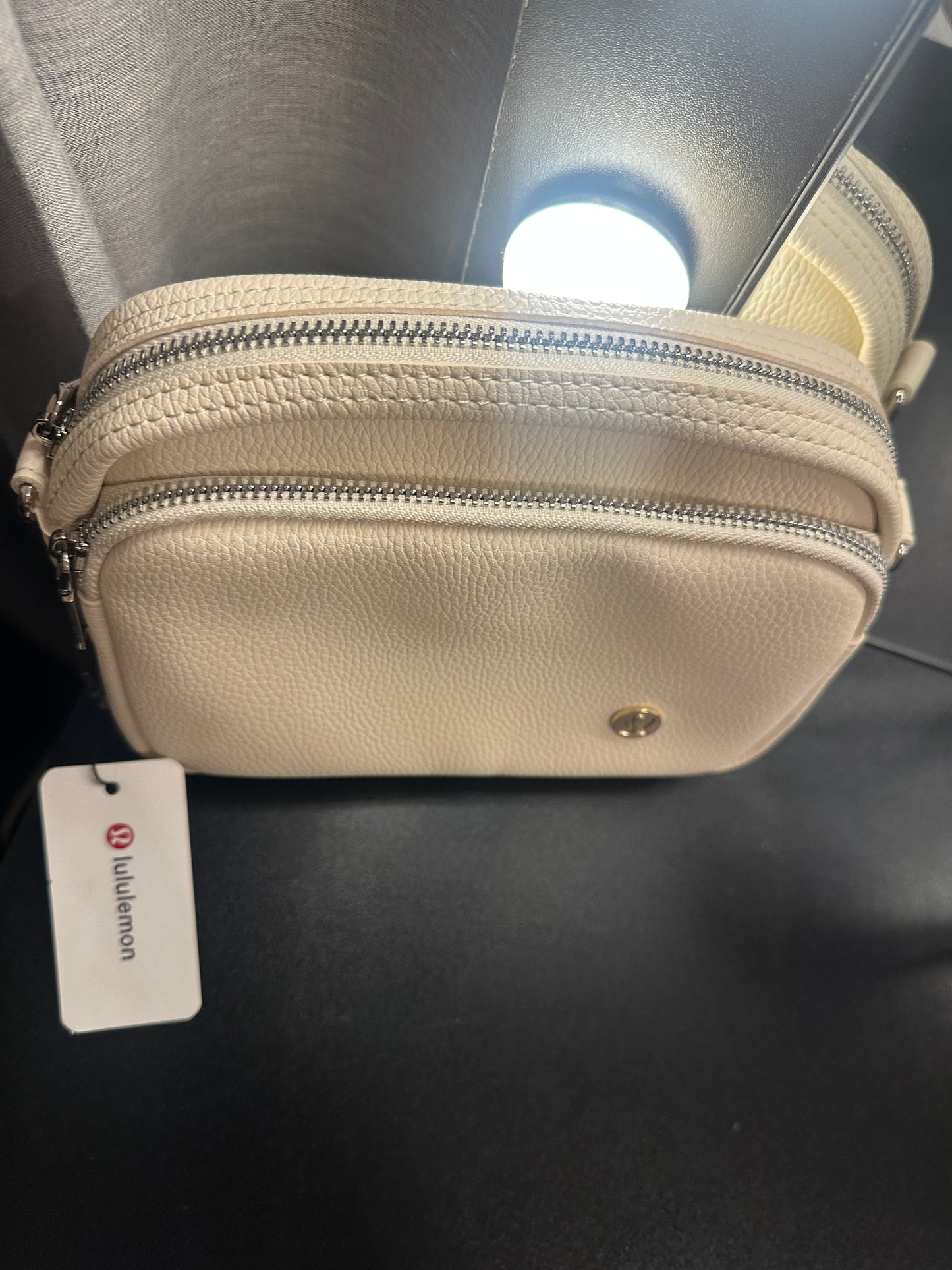 🍋 Cream Double Pouch Crossbody Bag (BOTH Silver & Gold Hardware)