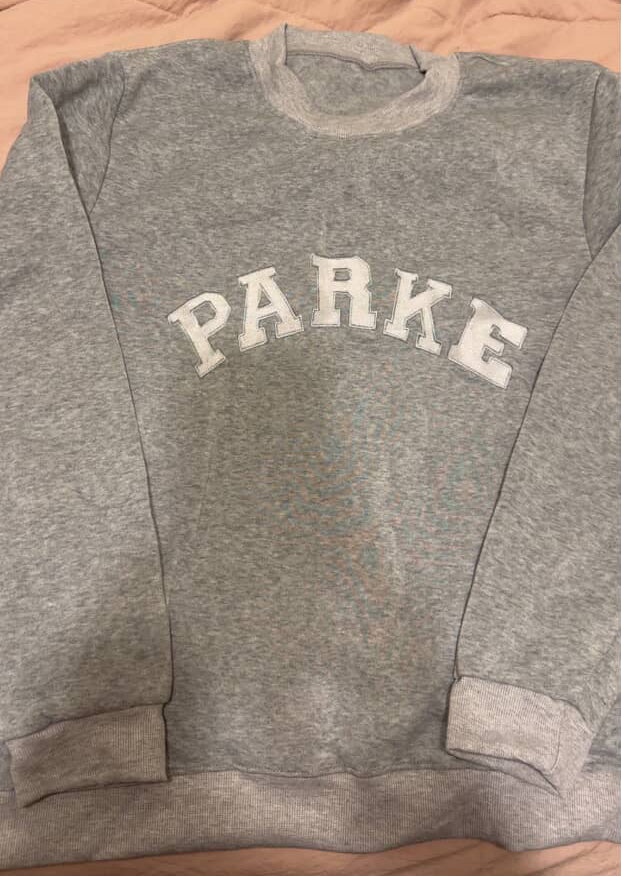 P K Grey & White Crewneck