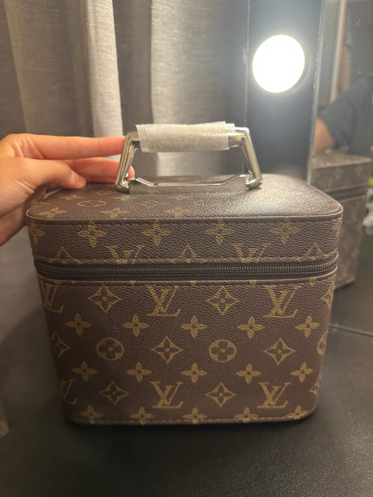 BF - Brown Monogram Hard Makeup Box