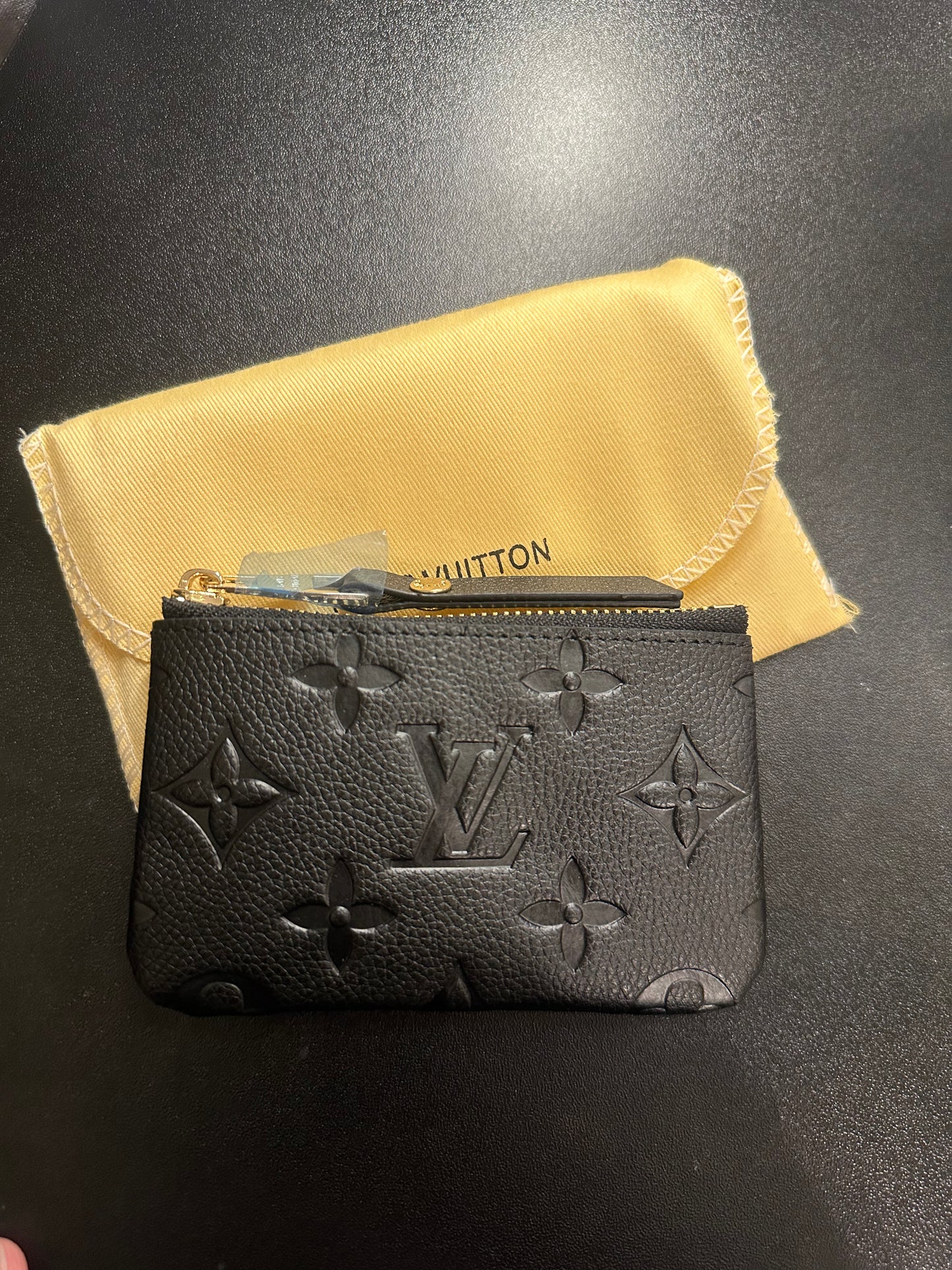 Black Monogram Key Pouch