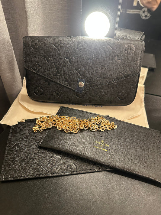 Black Monogram Wallet Bag