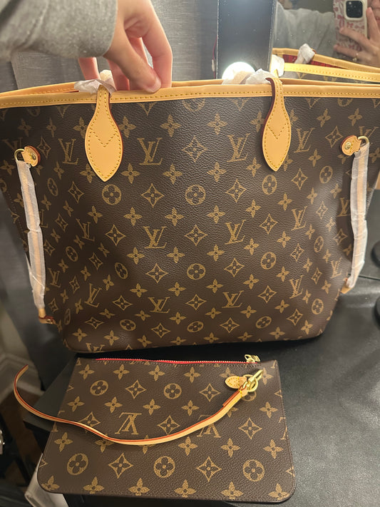 Brown Monogram Carryall (Red Int.)