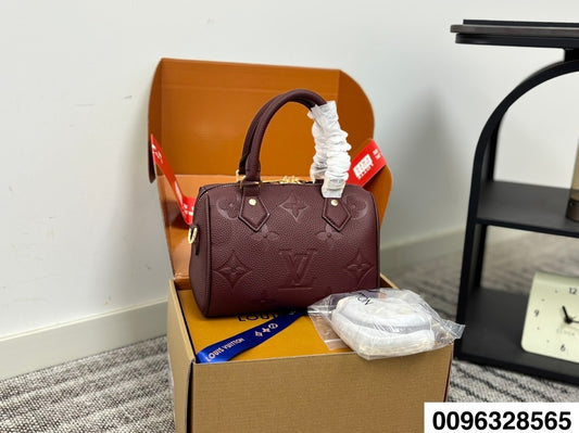Burgundy Monogram 20cm Duffle