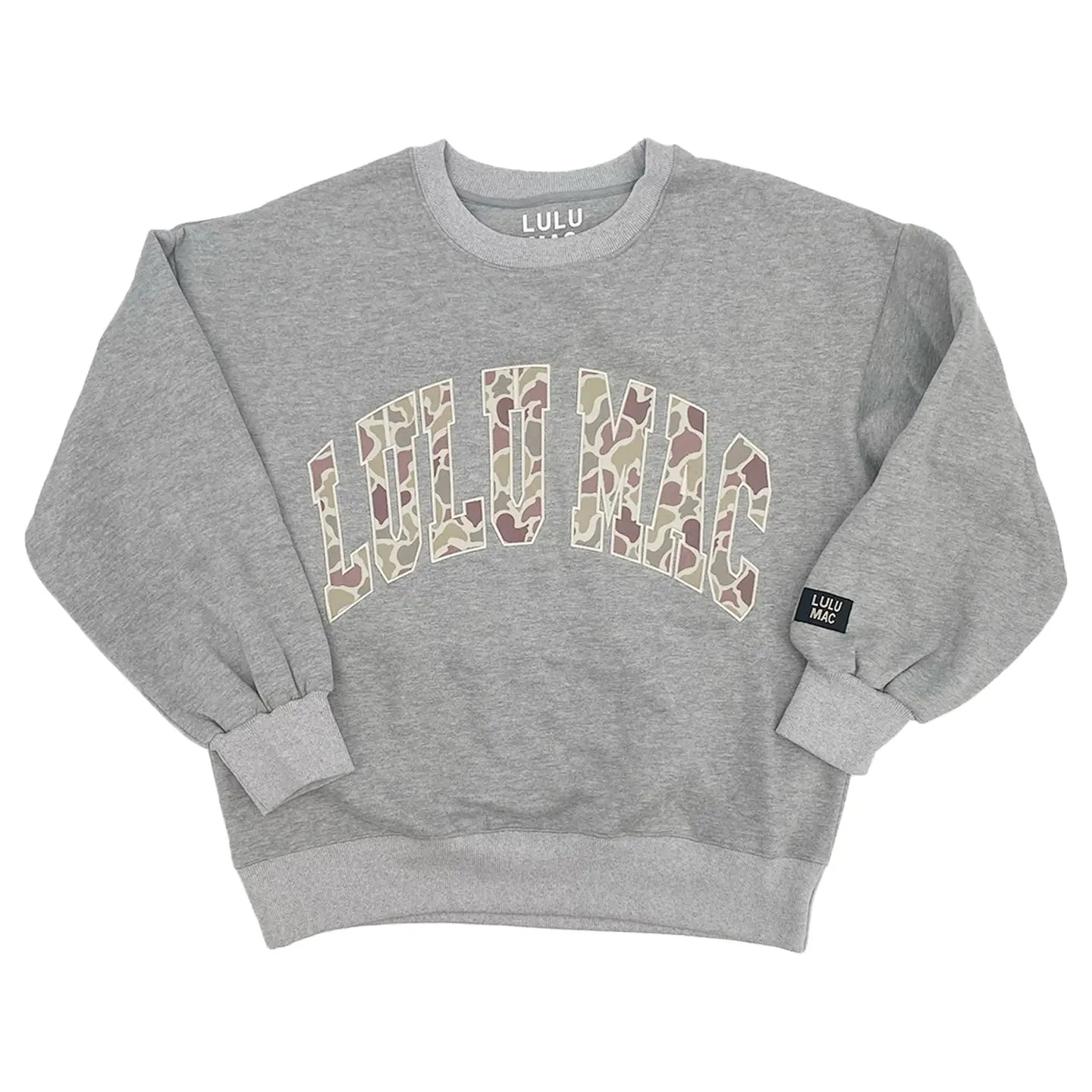 Lulu Mac Light Grey/Camo Sweatshirt