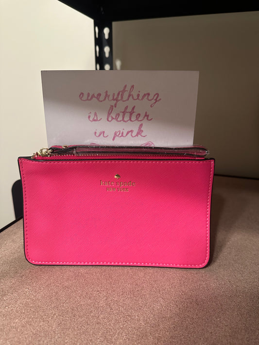 Kate Hot Pink Wristlet