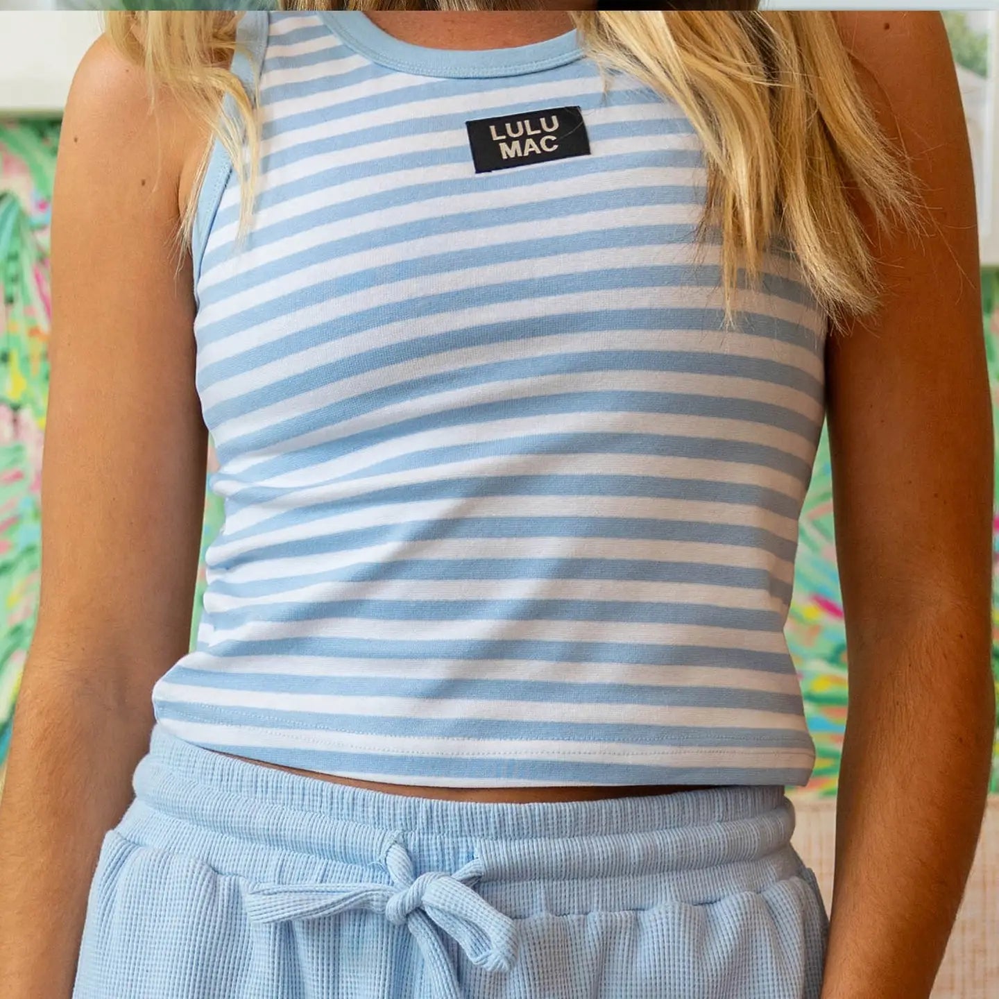 Lulu Mac Light Blue Stripe Tank