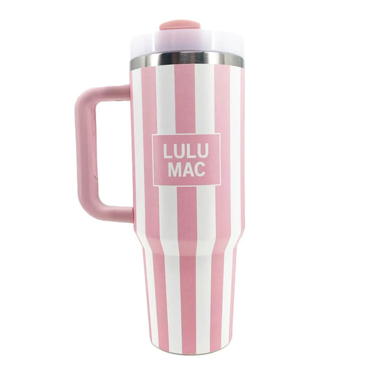 Lulu Mac Light Pink Stripe Tumbler