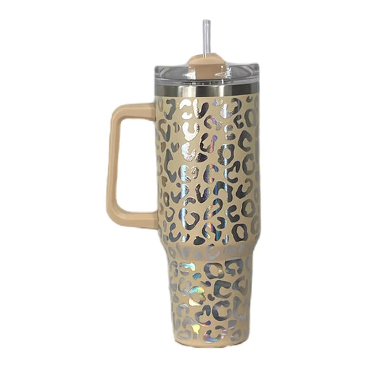 Cream Leopard Tumbler