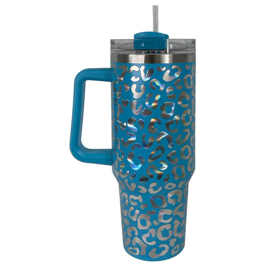 Turquoise Leopard Tumbler