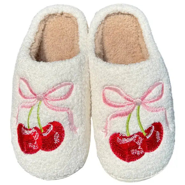 Cherry Bow Slippers