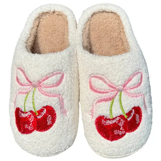 Cherry Bow Slippers