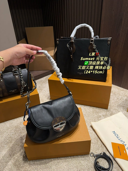 Monogram/Black Belle Bag