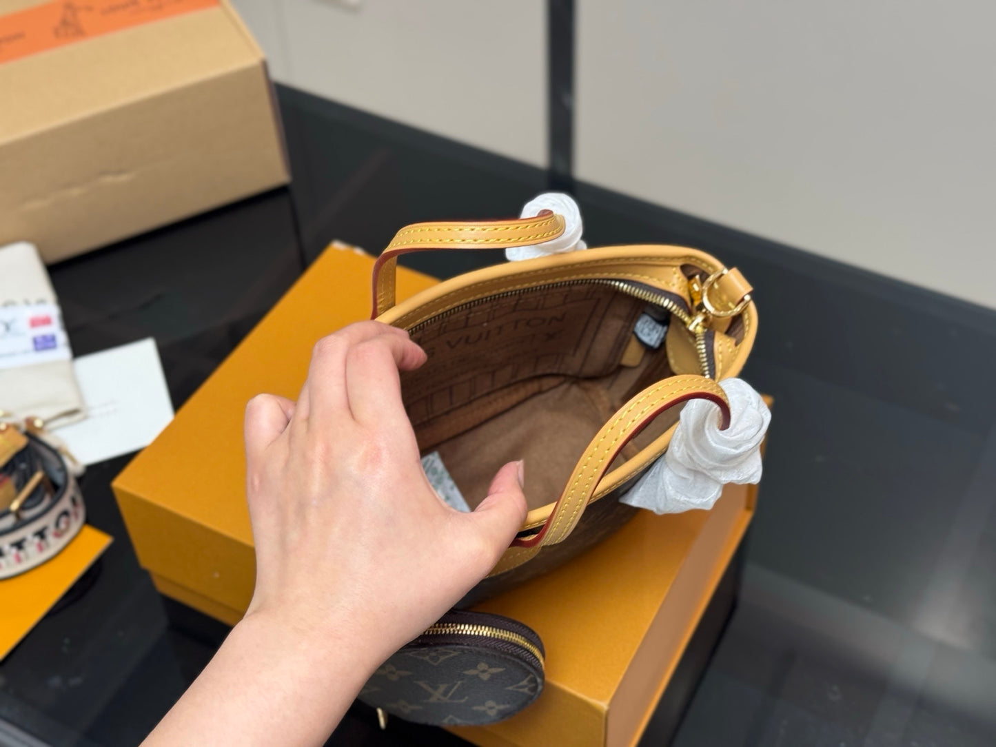 Brown Monogram Mini Carryall Handbag