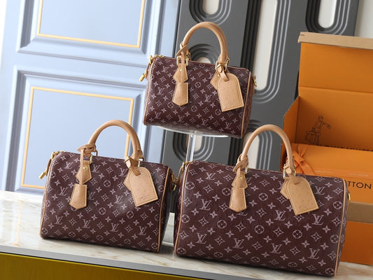 Burgundy Monogram Mini Duffle Bags