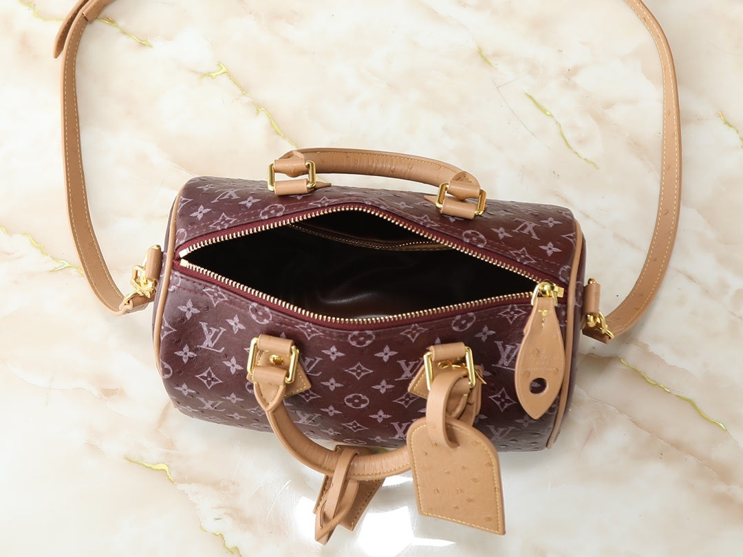 Burgundy Monogram Mini Duffle Bags