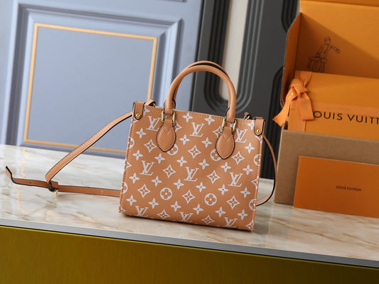 Monogram Orange/White On the Move Totes