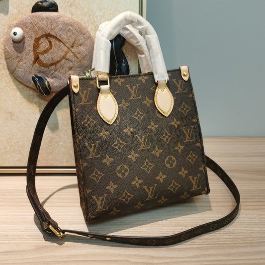 Brown Monogram Halo Tall Tote