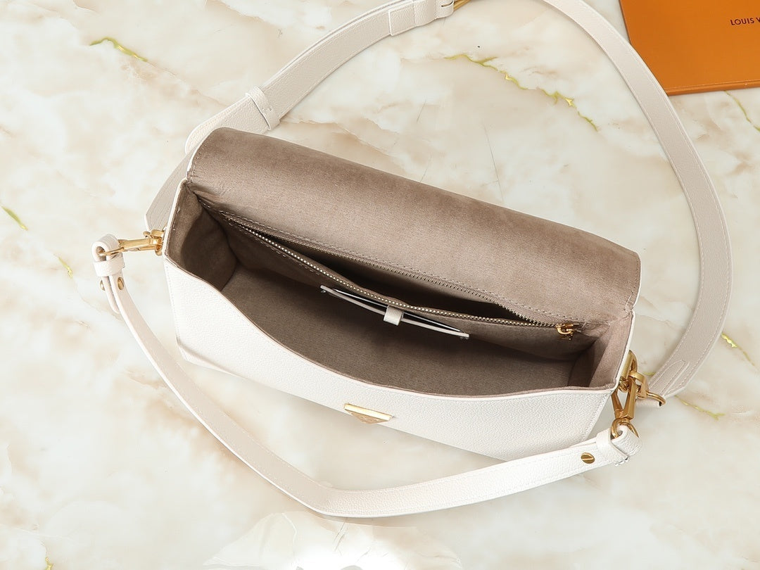 Monogram Leather Gold Twist Shoulder Bags