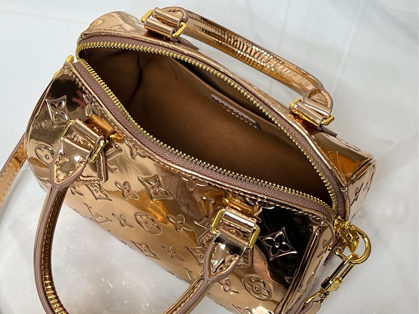 Gold Monogram Mini Duffle Bag (20cm)