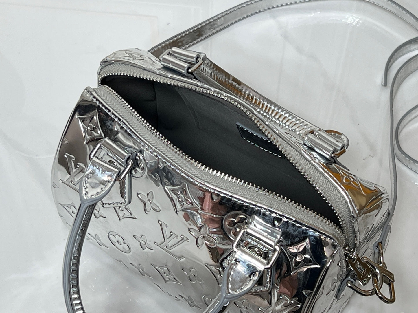 Silver Monogram Mini Duffle Bag (20cm)