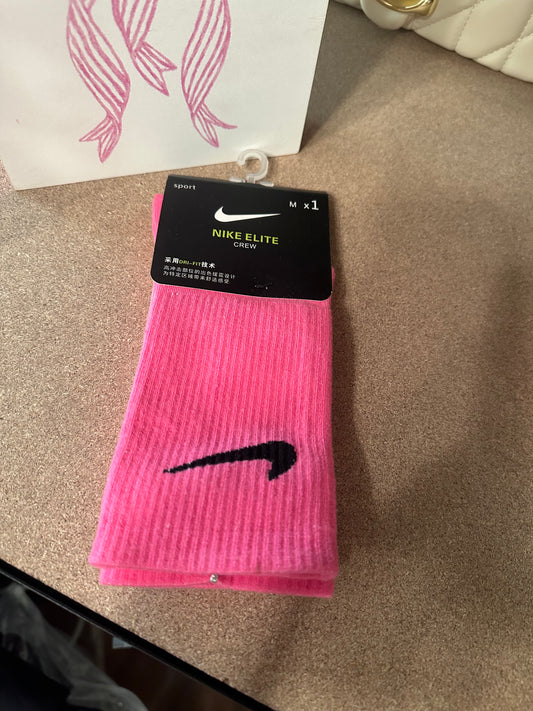 Pink Nike Socks