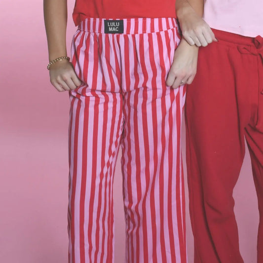 Lulu Mac Red/Pink Striped Pants