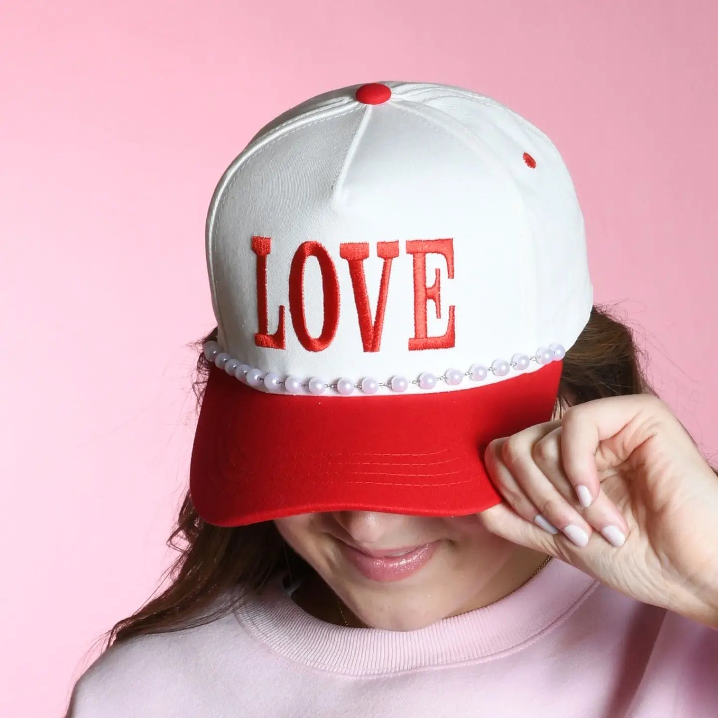 Lulu Mac LOVE Red Baseball Cap