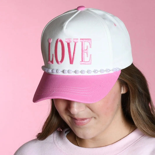 Lulu Mac LOVE Pink Baseball Cap