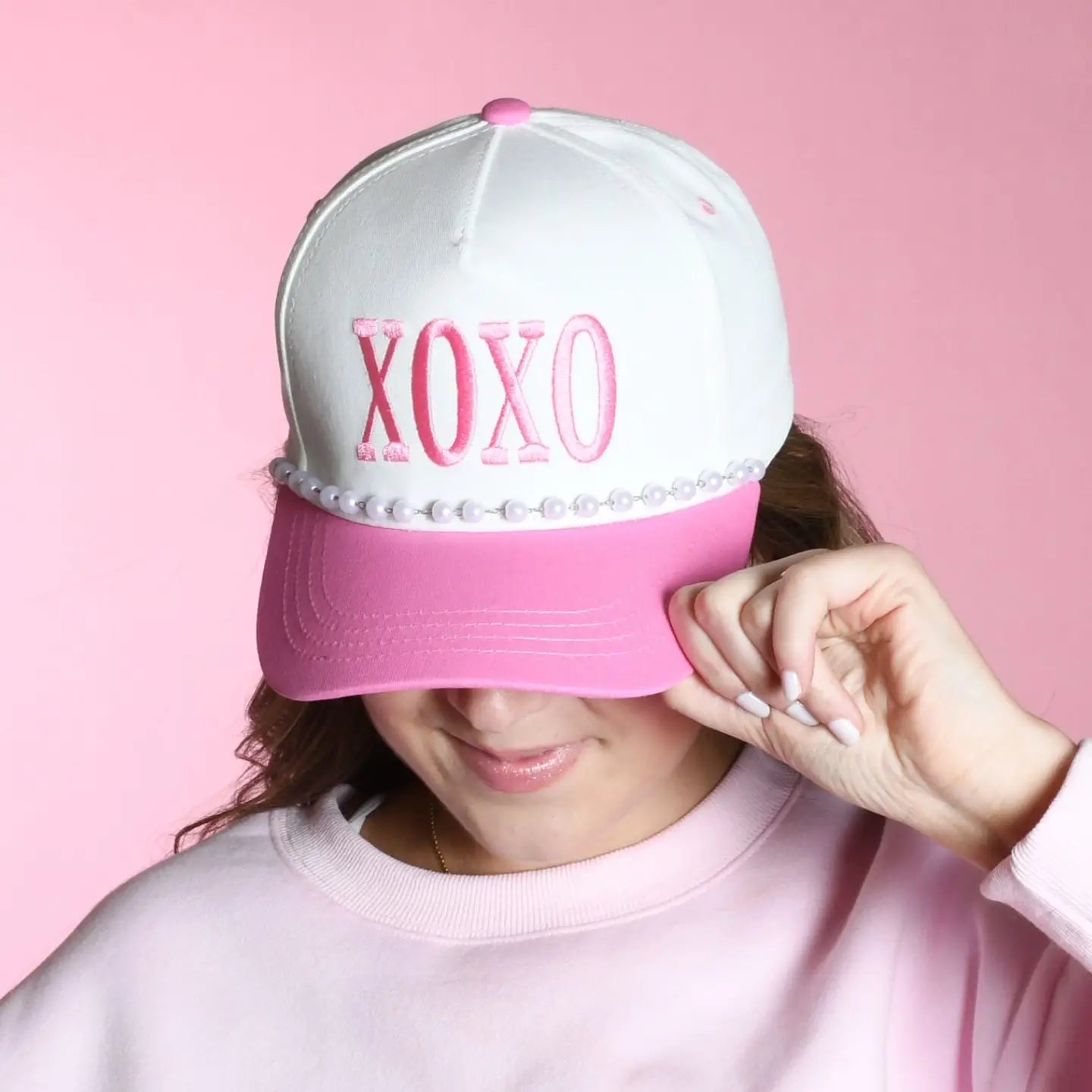 Lulu Mac XOXO Pink Baseball Cap