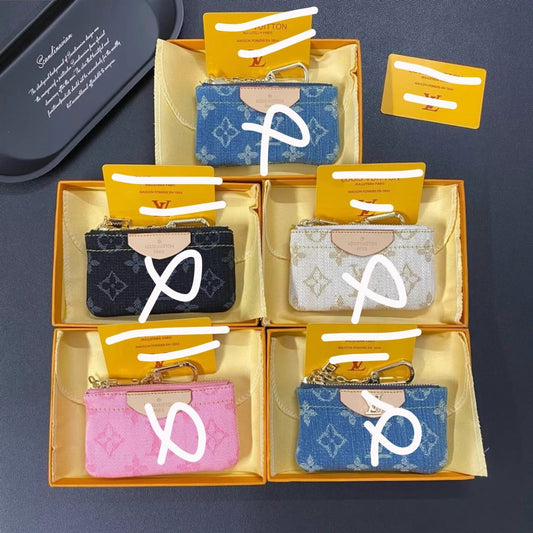 Monogram Denim Key Pouches