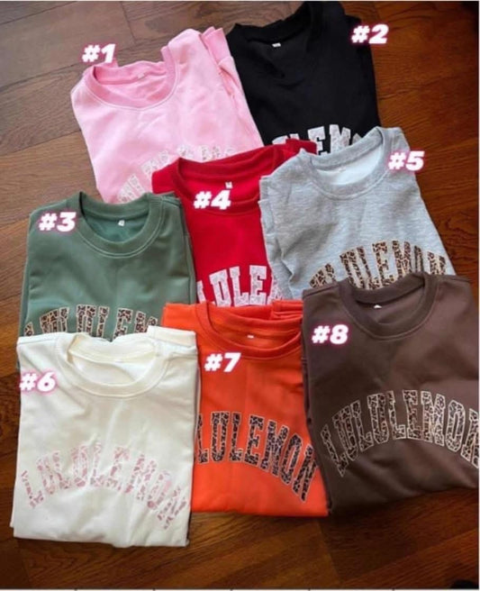 🍋 Leopard/Camo Crewnecks