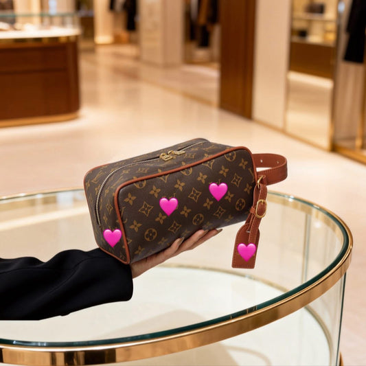 Brown Monogram Single Cosmetic Bag