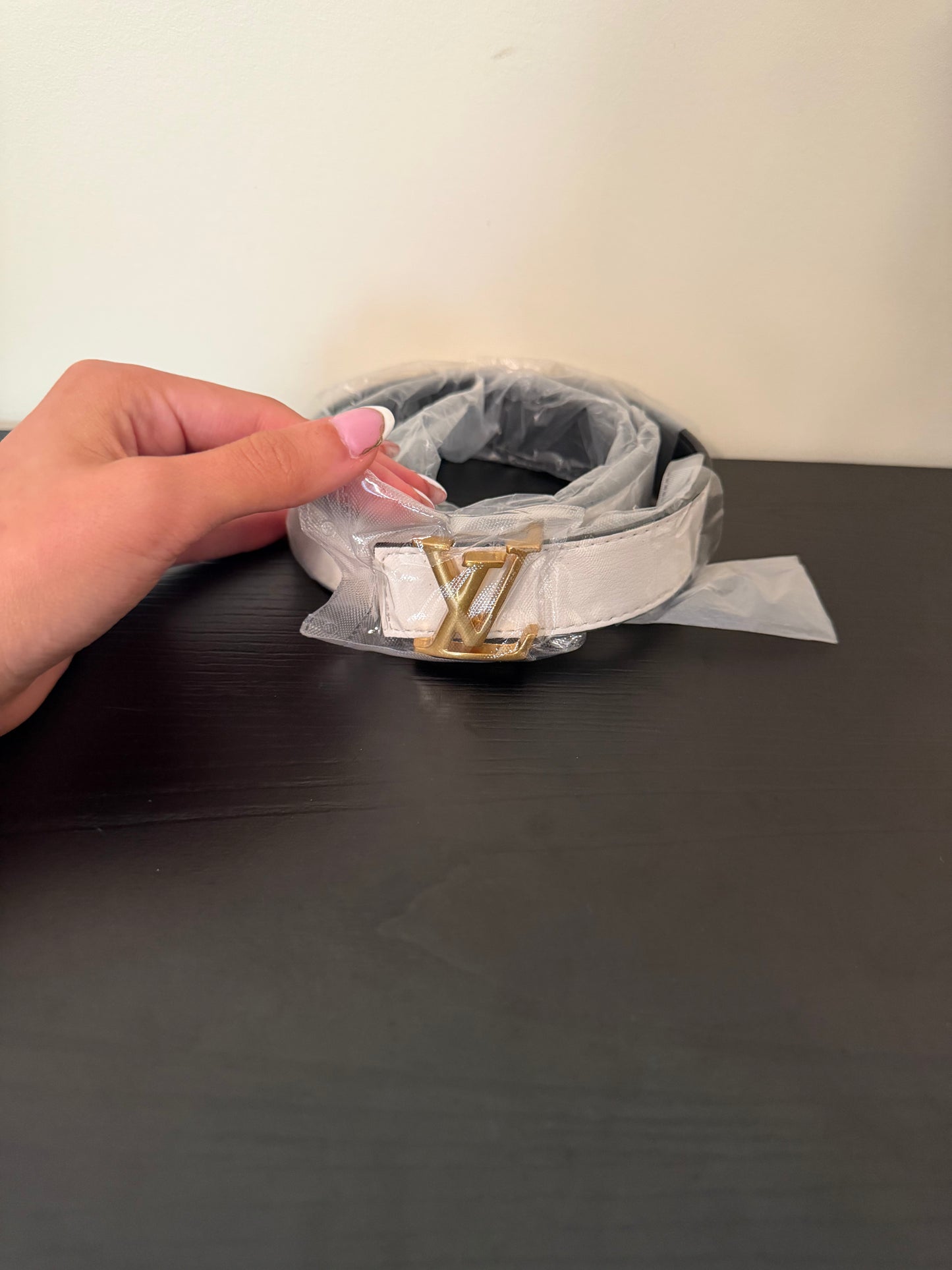 White Monogram Women’s Belt - 90cm