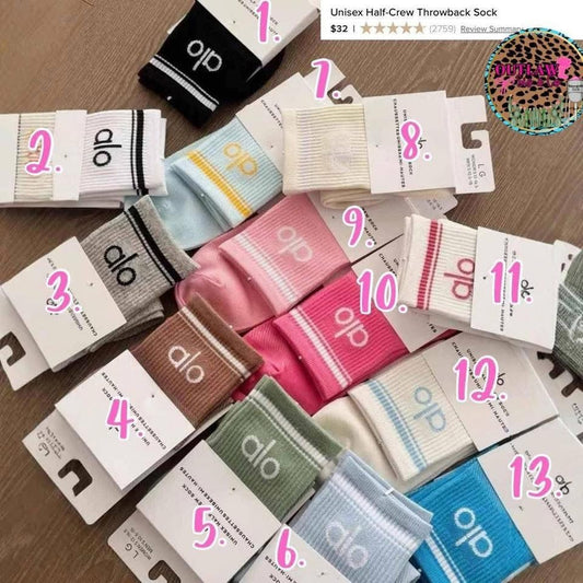 A L O Unisex Socks