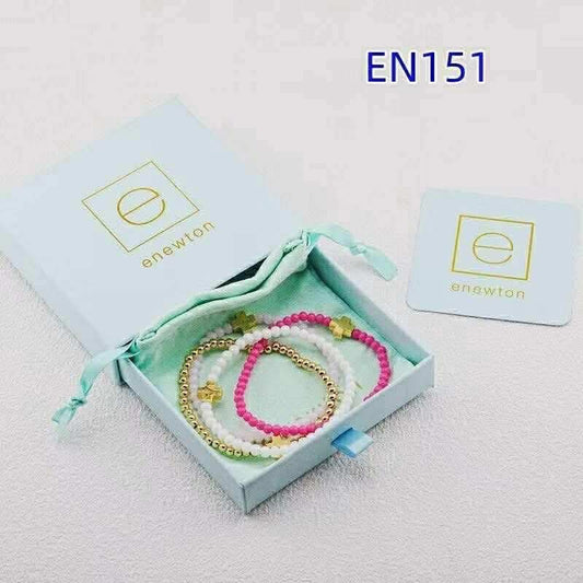Gold Multicolor Beaded Bracelet Stacks