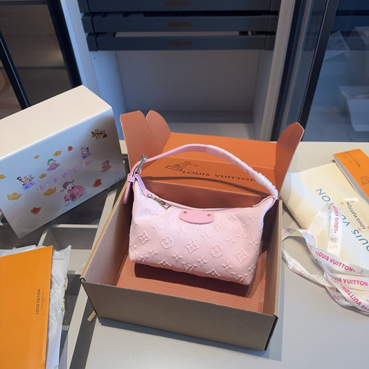 Denim Monogram Curve Bags