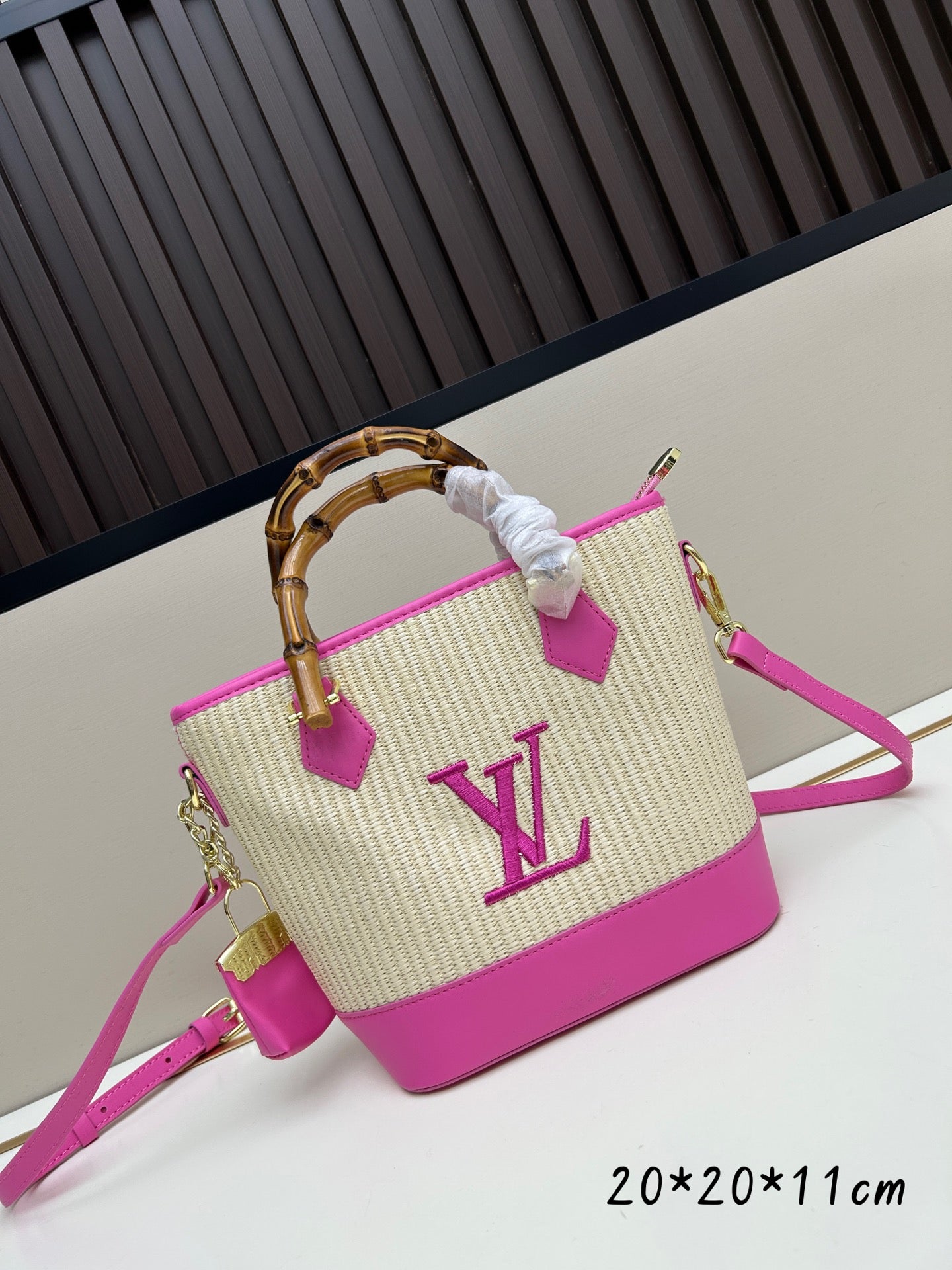 Monogram Woven Tote Bags