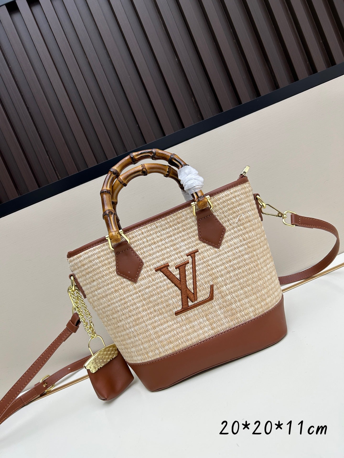 Monogram Woven Tote Bags