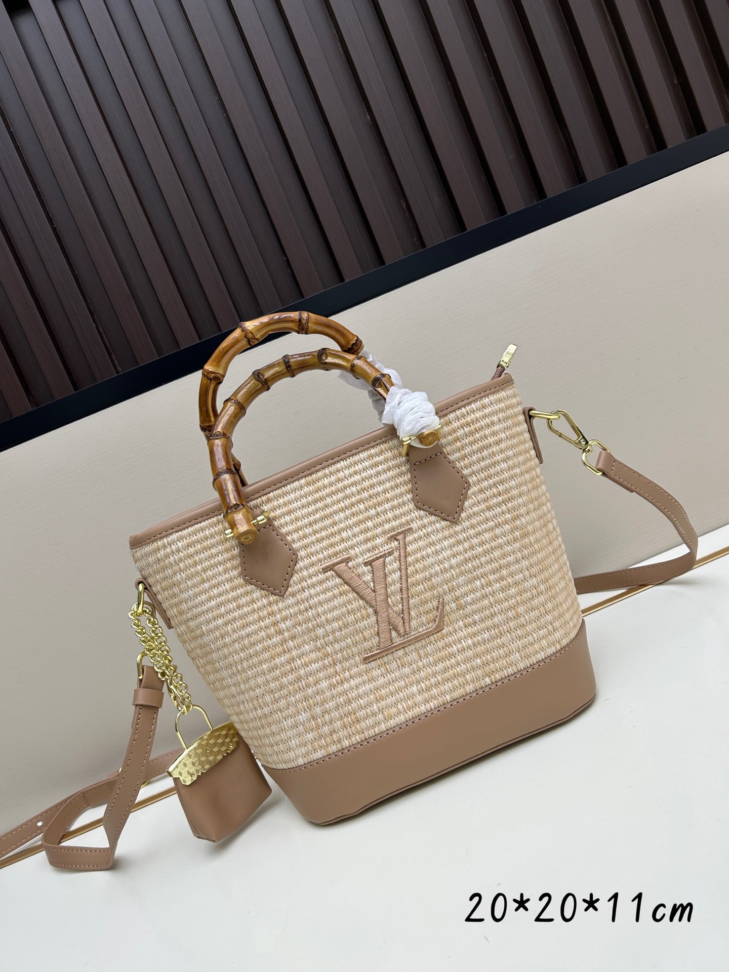 Monogram Woven Tote Bags